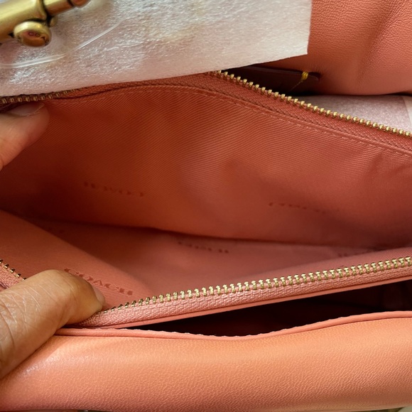 Coach Leather Pillow Tabby 26 in Light Coral - Picture 8 of 13